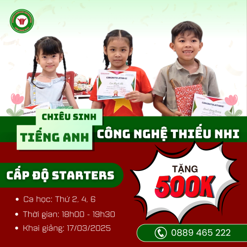 Chiêu sinh TACN thiếu nhi - Cấp độ STARTERS